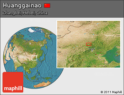 Satellite Location Map of Huanggainao