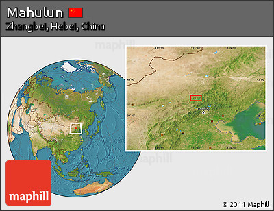Satellite Location Map of Mahulun