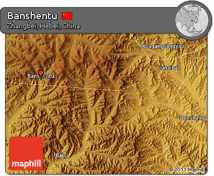 Physical Map of Banshentu