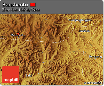 Physical Map of Banshentu