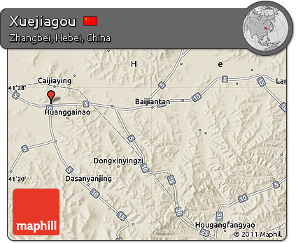 Shaded Relief Map of Xuejiagou