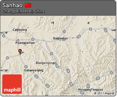 Shaded Relief Map of Sanhao