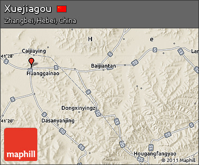 Shaded Relief Map of Xuejiagou