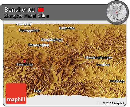 Physical Panoramic Map of Banshentu