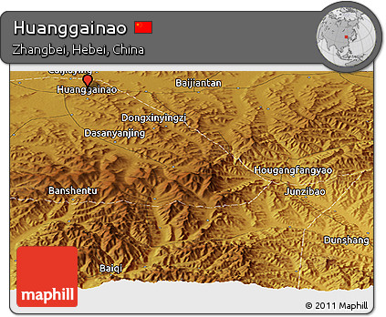 Physical Panoramic Map of Huanggainao