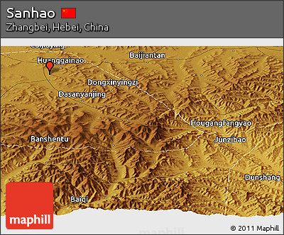 Physical Panoramic Map of Sanhao