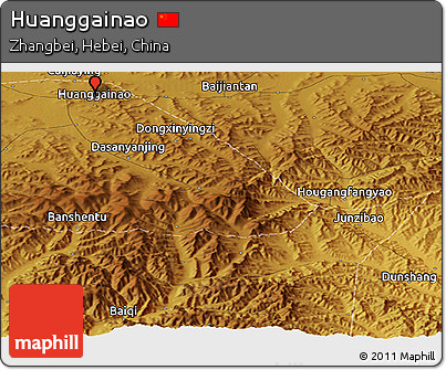 Physical Panoramic Map of Huanggainao