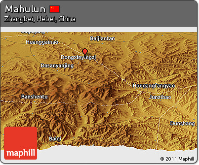 Physical Panoramic Map of Mahulun