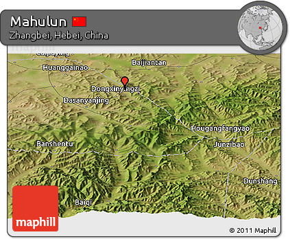 Satellite Panoramic Map of Mahulun
