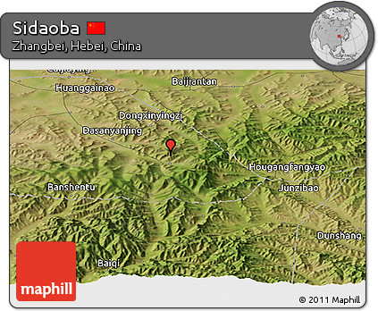 Satellite Panoramic Map of Sidaoba