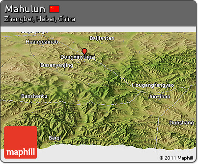Satellite Panoramic Map of Mahulun