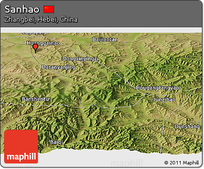 Satellite Panoramic Map of Sanhao
