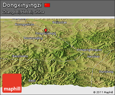 Satellite Panoramic Map of Dongxinyingzi
