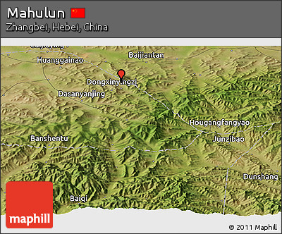Satellite Panoramic Map of Mahulun