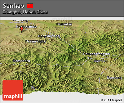 Satellite Panoramic Map of Sanhao
