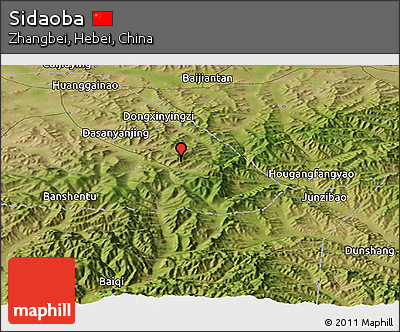 Satellite Panoramic Map of Sidaoba