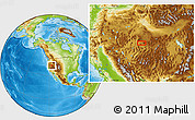 Physical Location Map of the area around 41° 16' 52" N, 117° 13' 29" W