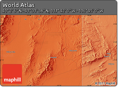 Political Map of the Area around 41° 16' 52" N, 117° 13' 29" W