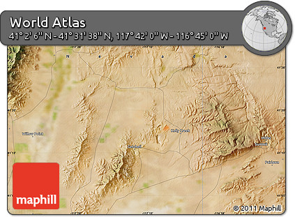 Satellite Map of the Area around 41° 16' 52" N, 117° 13' 29" W