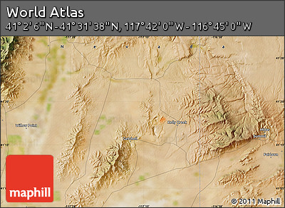 Satellite Map of the Area around 41° 16' 52" N, 117° 13' 29" W