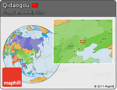 Political Location Map of Qidaogou