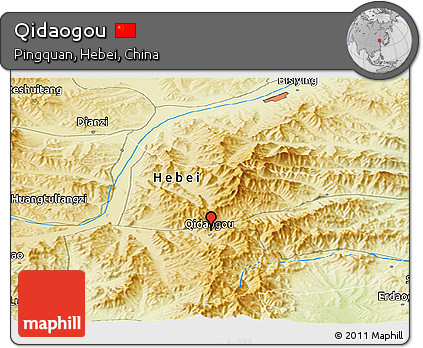 Physical Panoramic Map of Qidaogou