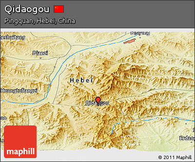 Physical Panoramic Map of Qidaogou