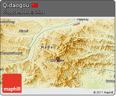 Physical Panoramic Map of Qidaogou