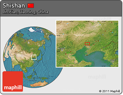 Satellite Location Map of Shishan