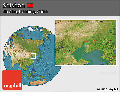 Satellite Location Map of Shishan