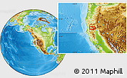 Physical Location Map of the area around 41° 16' 52" N, 123° 10' 30" W
