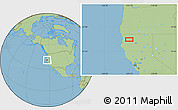 Savanna Style Location Map of the area around 41° 16' 52" N, 123° 10' 30" W