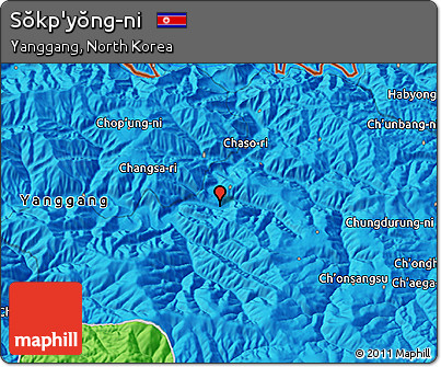 Political 3D Map of Sŏkp'yŏng-ni