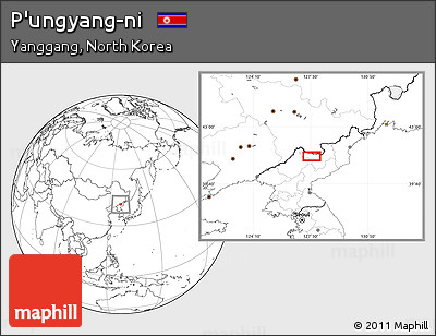 Blank Location Map of P'ungyang-ni