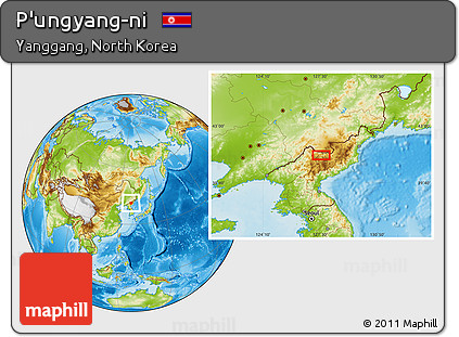 Physical Location Map of P'ungyang-ni