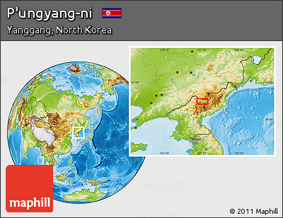 Physical Location Map of P'ungyang-ni
