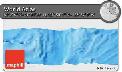 Physical Panoramic Map of the Area around 41° 16' 52" N, 127° 25' 30" W