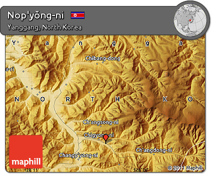 Physical Map of Nop'yŏng-ni