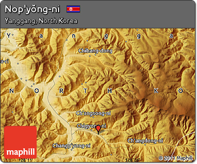 Physical Map of Nop'yŏng-ni