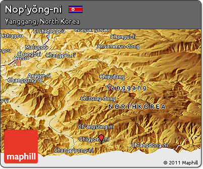 Physical Panoramic Map of Nop'yŏng-ni