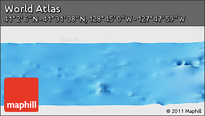 Physical Panoramic Map of the Area around 41° 16' 52" N, 128° 16' 30" W