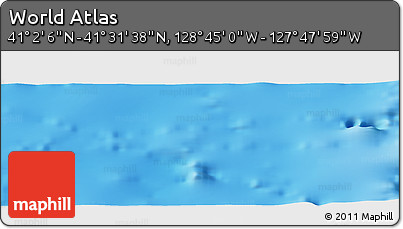 Physical Panoramic Map of the Area around 41° 16' 52" N, 128° 16' 30" W