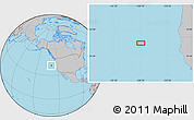 Gray Location Map of the area around 41° 16' 52" N, 129° 7' 30" W