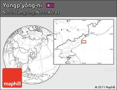 Blank Location Map of Yongp'yŏng-ni