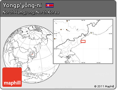 Blank Location Map of Yongp'yŏng-ni