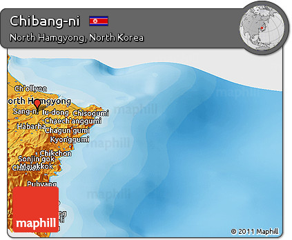 Political Panoramic Map of Chibang-ni