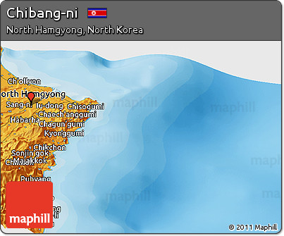 Political Panoramic Map of Chibang-ni
