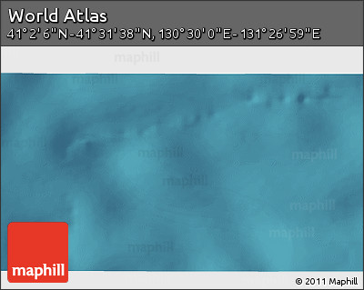 Satellite 3D Map of the Area around 41° 16' 52" N, 130° 58' 29" E