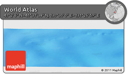 Physical Panoramic Map of the Area around 41° 16' 52" N, 130° 58' 29" E