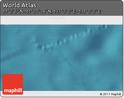Satellite 3D Map of the Area around 41° 16' 52" N, 133° 31' 30" E